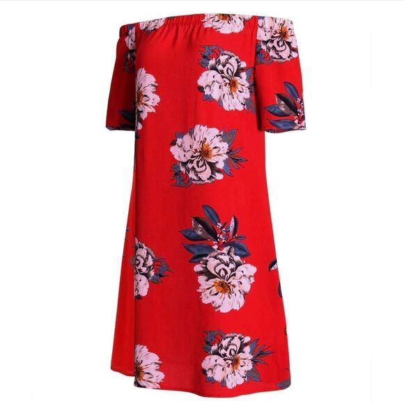 Women Off Shoulder Floral Print Dress Beach Dress Casual Mini Sundress Summer US - Picture 3 of 7
